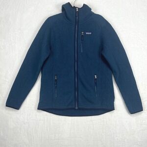 Patagonia Retro Pile Fleece Hoody Jacket Women's XL Blue Full Zip Style 22805